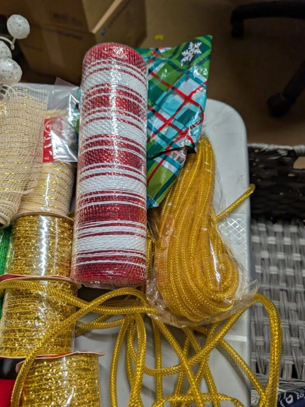 Christmas Craft Lot with LED Lights & Festive Elements